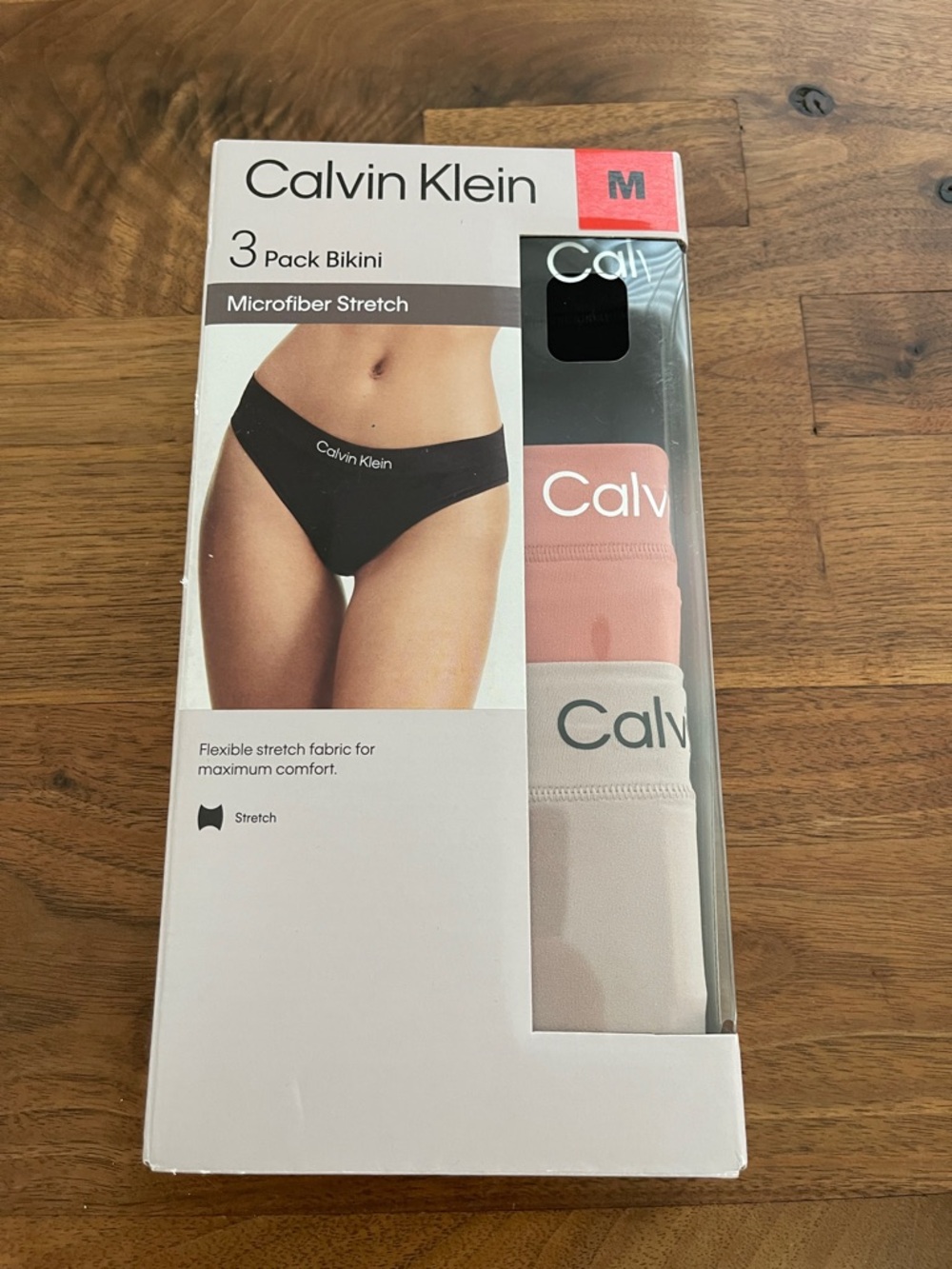 Calvin Klein 3-Pack Bikini Set - Black, Coral, Cream